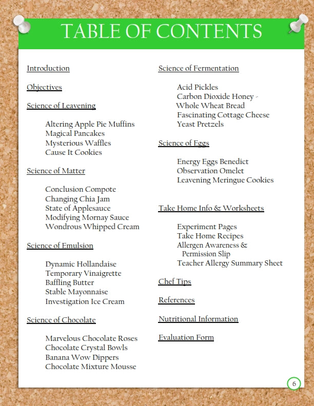 Edible Education Group - Kitchen Chemist - Chef's Ann Favorite Book (159 Pages)